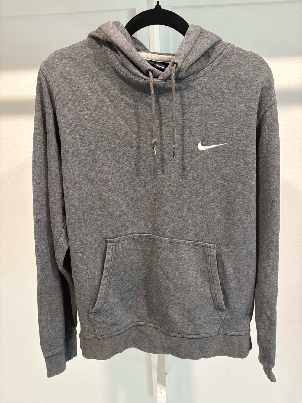 Nike Gray Pullover Hoodie - Embroidered Swoosh Logo